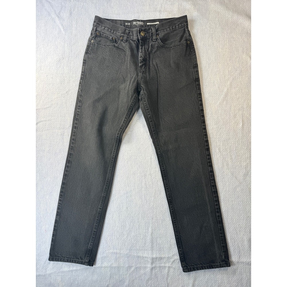 Urban Pipeline Mens Regular Fit Jeans 32x32 Faded Black 100% Cotton Denim